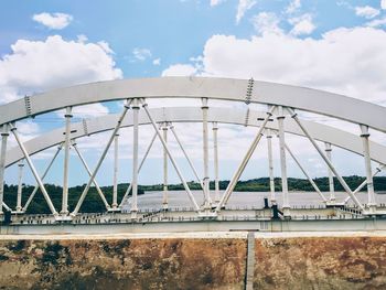 Low angle view of bridge against sky