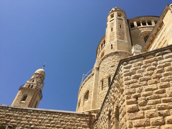 Low angle view of building against clear sky