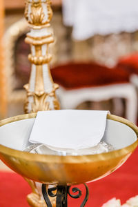 Close-up of drink on table