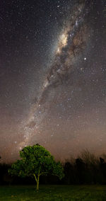 Scenic view of star field against sky at night