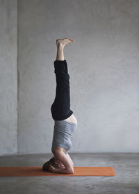 Pregnant woman doing yoga