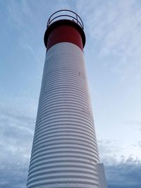 Low angle view of lighthouse against sky