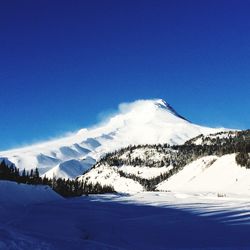 Scenic view of snowcapped mountains