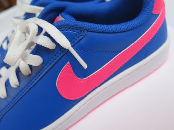 Close up of blue fabric