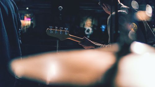 Close-up of woman at music concert