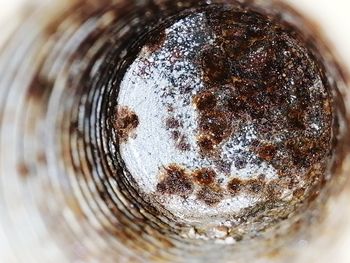 High angle view of bread in glass