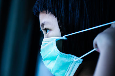 Close-up portrait of woman