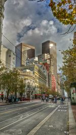 City street against sky