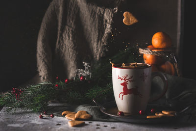 View of coffee cup
