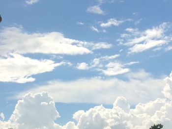 Low angle view of clouds in sky