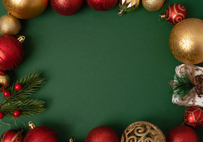 Close-up of christmas decorations