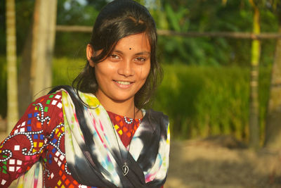 Portrait of a smiling young woman