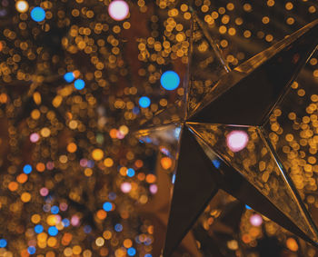 Defocused image of illuminated lights