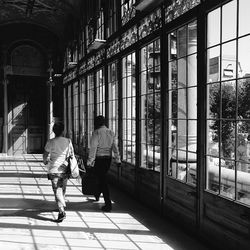 Woman standing in city