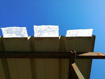 Built structure against clear blue sky