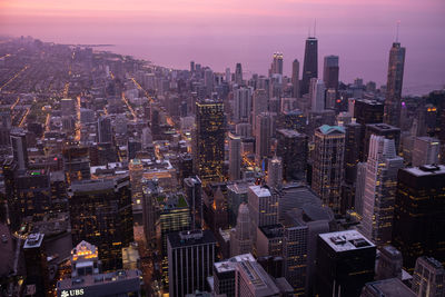 Aerial view of buildings in city