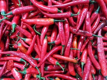 Full frame shot of red chili peppers
