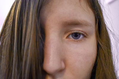 Close-up portrait of teenage girl