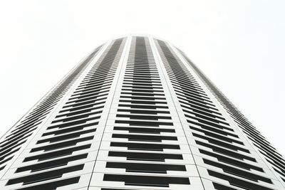 Low angle view of modern building against clear sky