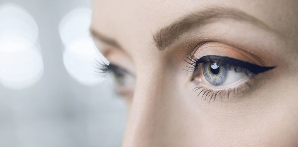 Close-up of woman eyes