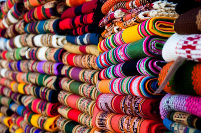 Full frame shot of multi colored candies for sale in market