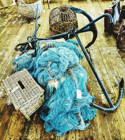 Close up of wooden table