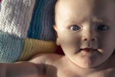 Close-up of cute baby boy