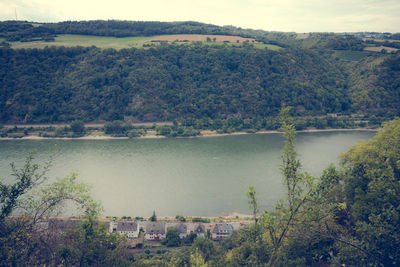 Scenic view of calm lake