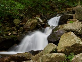 Scenic view of waterfall