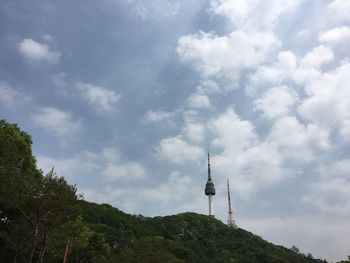 Low angle view of cloudy sky