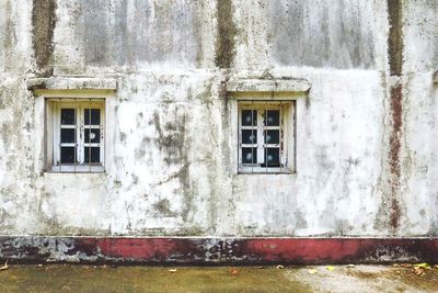 Close-up of window on building