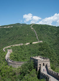  great wall of china, at mutianyu section outside beijing in china