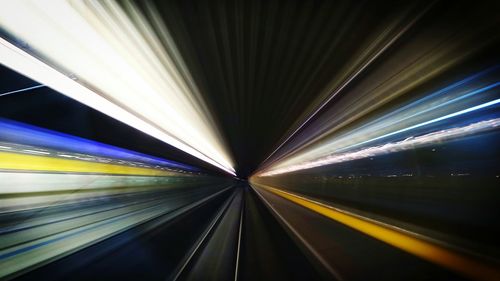 Blurred motion of tunnel