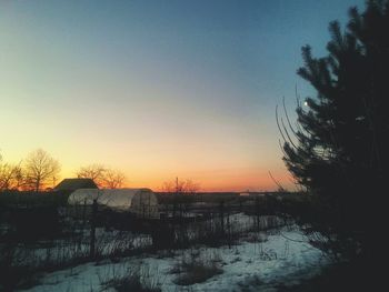 Scenic view of sunset over sea