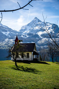 Walensee during a sunny day in winter - switzerland