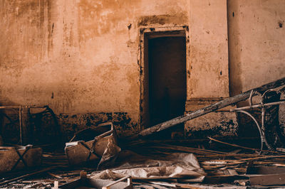 Interior of abandoned house