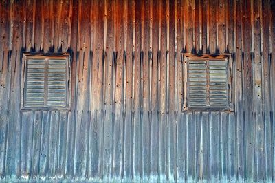 Close-up of closed wooden door