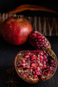 Close-up of fruits on table