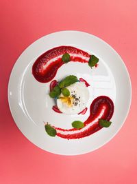 Directly above shot of fruit salad in plate