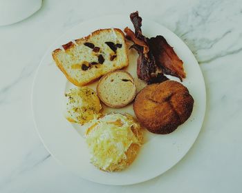 Close-up of served in plate