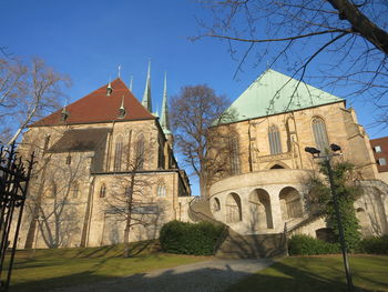 Low angle view of traditional building against sky