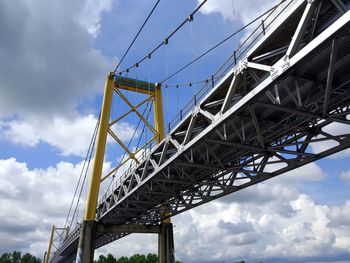 Low angle view of bridge against sky