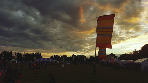 View of cloudy sky at sunset