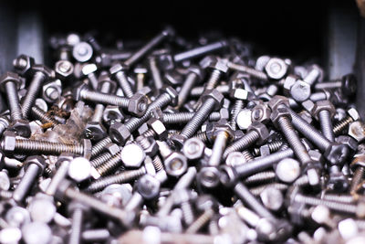 Close-up of nuts and bolts