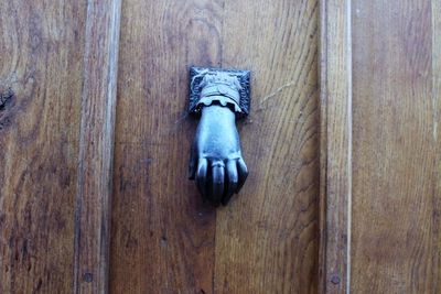 Full frame shot of blue wooden plank