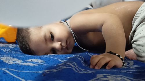 lying down