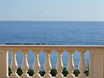 Zoom on a terrace at the mediterranean sea