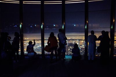 Group of people in the dark