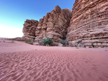 Rock formations in wadi rumm