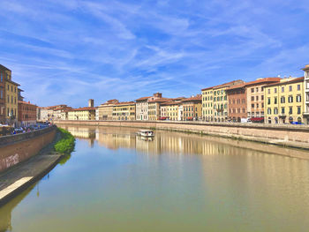 Reflection of buildings in river